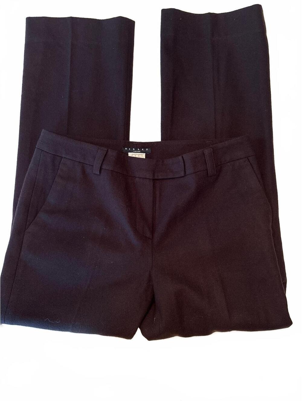 Sisley Chocolate Brown Wool Dress Pants S/M